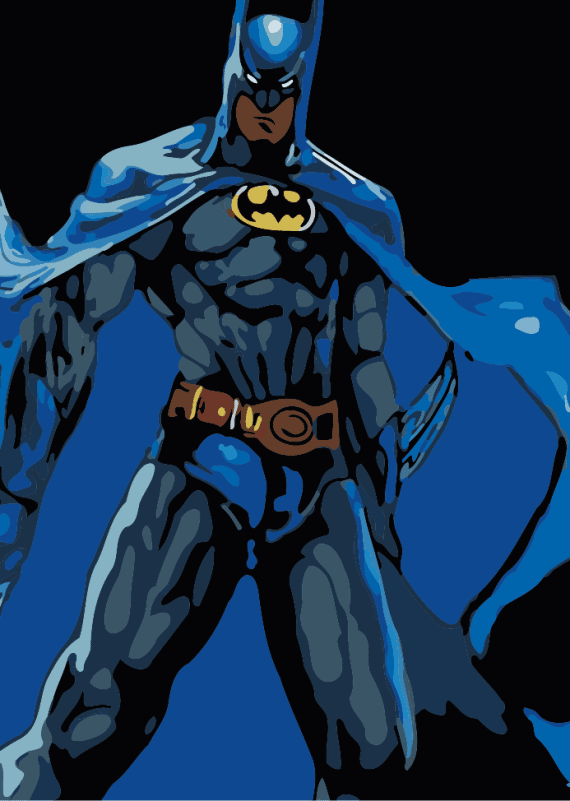 Malowanie po numerach – Batman – 30×40 rama